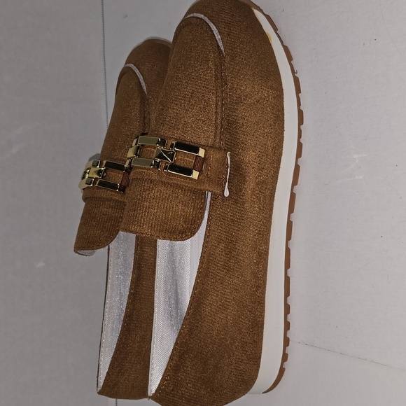 SHEIN Brown and Gold Flats Moccasin-Style Loafers - Picture 6 of 11